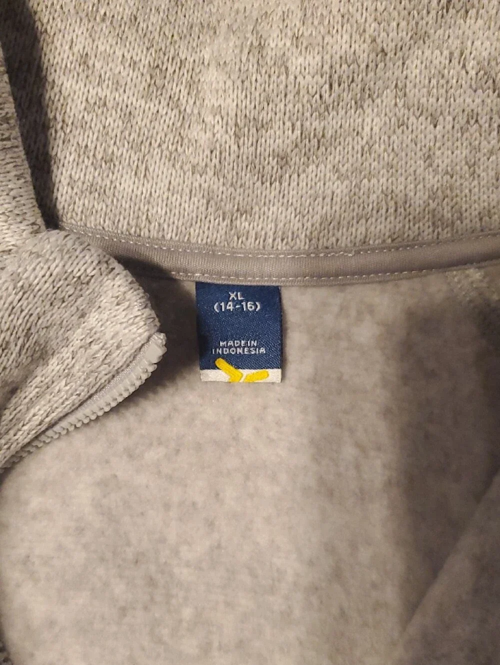 Girl's Light Gray Half-Zip Sweater Pullover
